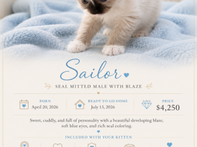 Sailor Seal Mitted Male With A Blaze - Ragdoll - Gallery Photo #1