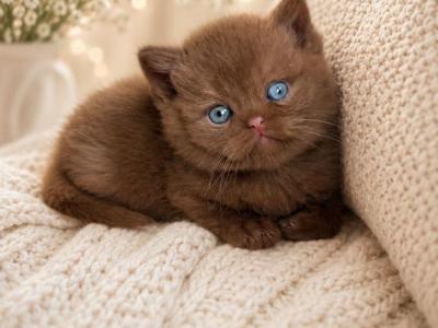 Cinnamon British Kitten With Odd Eyes - British Shorthair - Gallery Photo #1