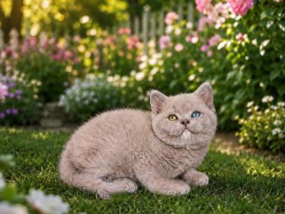 British Fawn Female Kitten With Odd Eyes - British Shorthair - Gallery Photo #1